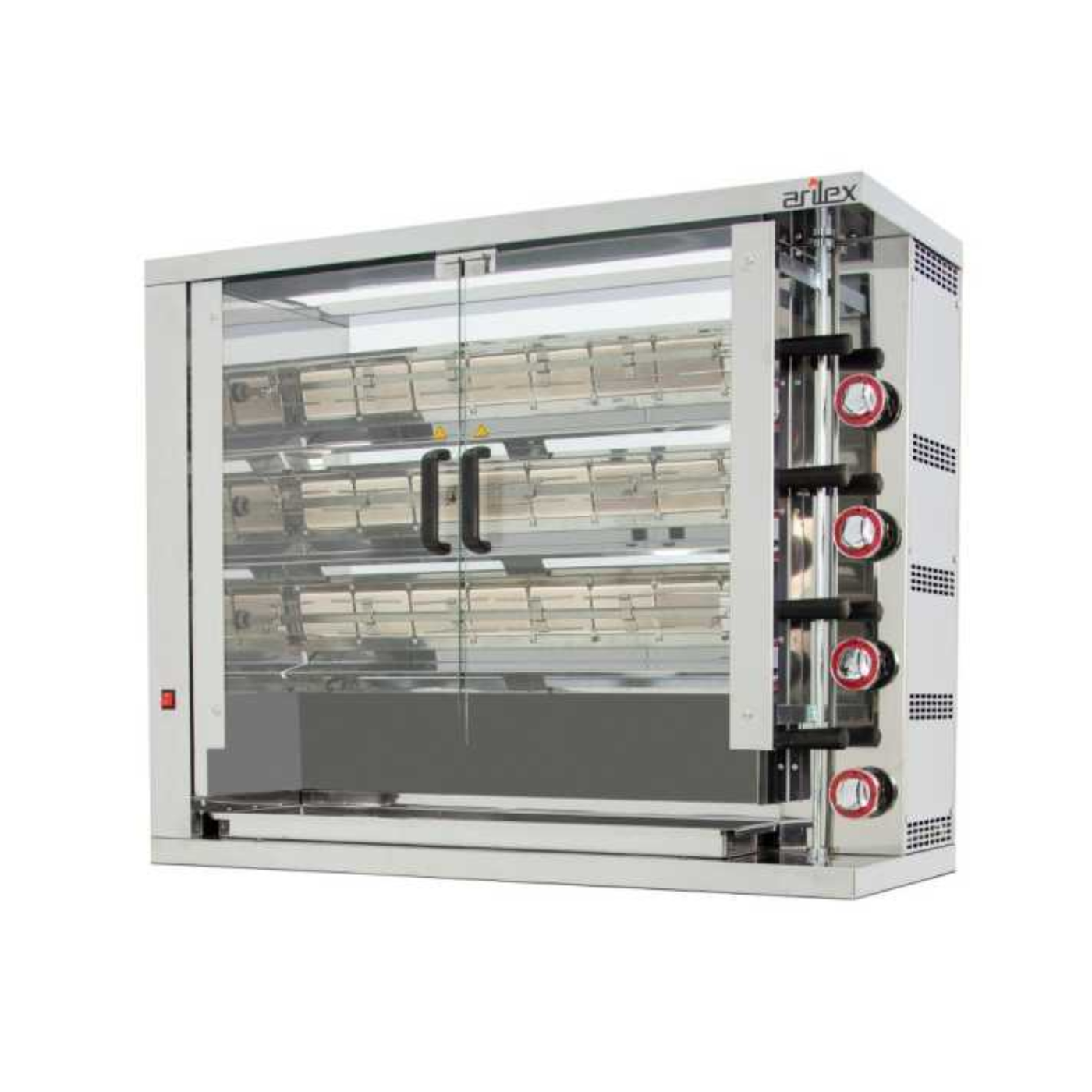 Rôtissoire à Gaz Professionnelle ARILEX – 3 Broches (12/18 Poulets)