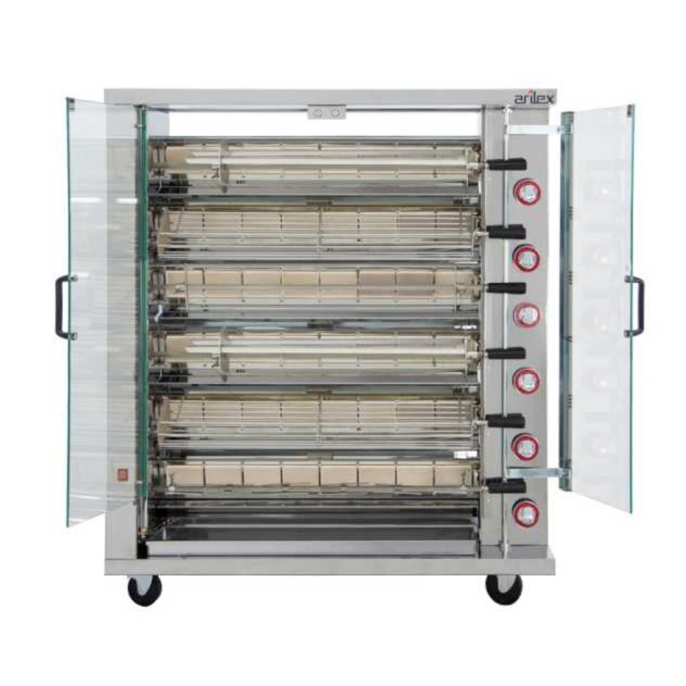 Rôtissoire à 6 broches gaz Arilex - 24 à 36 poulets