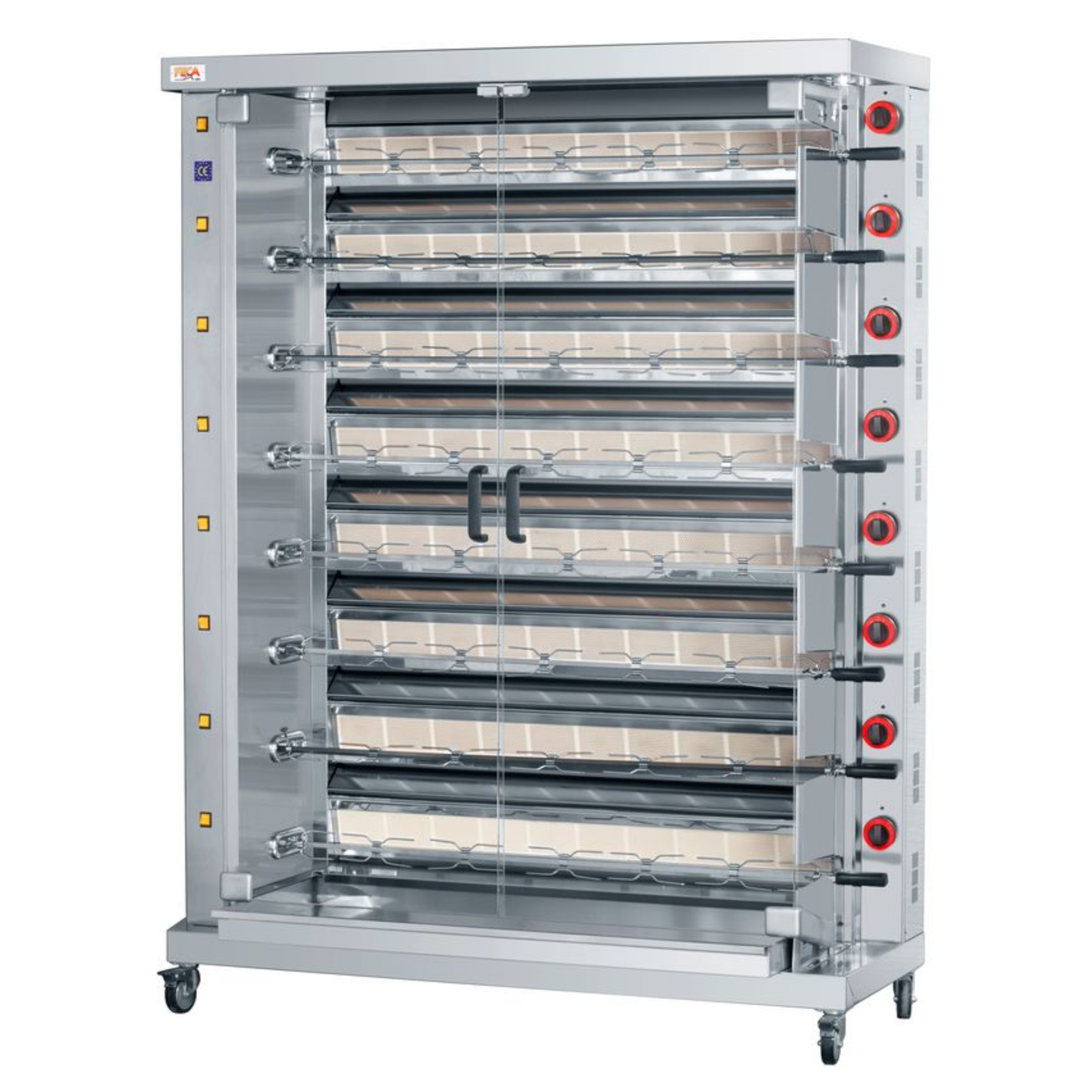 Rôtissoire à Gaz FECA INDESXL 8 – 8 Broches – Très Haute Capacité & Design Industriel