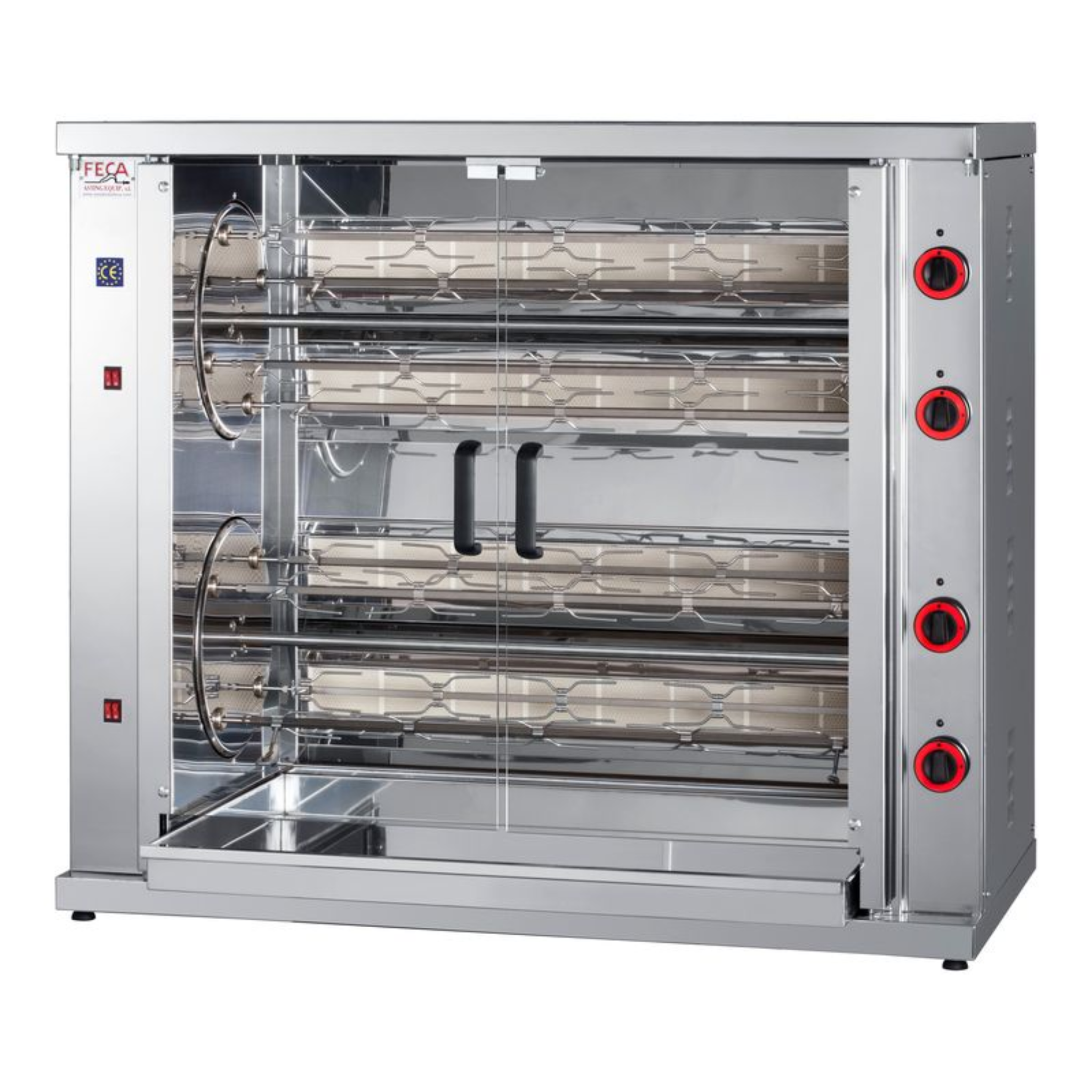 Rôtissoire Gaz Planétaire FECA M2 - 8 Broches (40/48 Poulets)